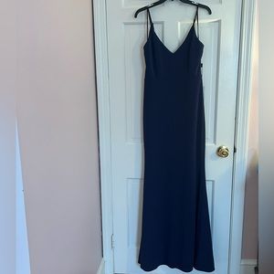 Full length navy gown